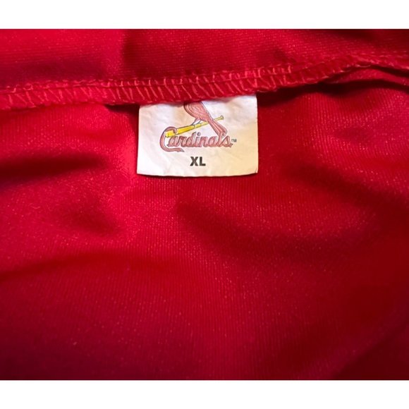 MLB Jacket Mens XL Red Cardinals Team Henley 1/4 Zip - Picture 6 of 6